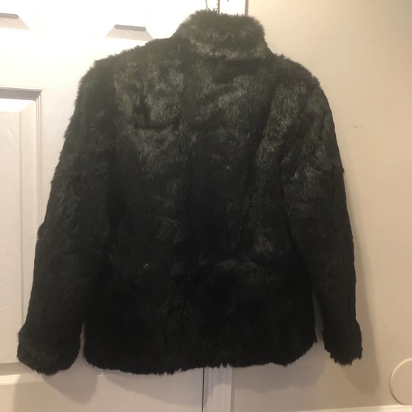 Vintage France Black rabbit fur coat M - Picture 2 of 11